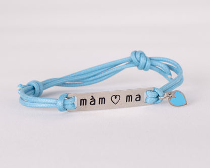 Braccialetto donna azzurro tag mamma - Mysanity