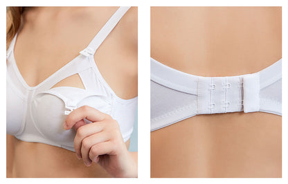 Reggiseno Allattamento Cotone Preformato Coppa D Bianco - Mysanity